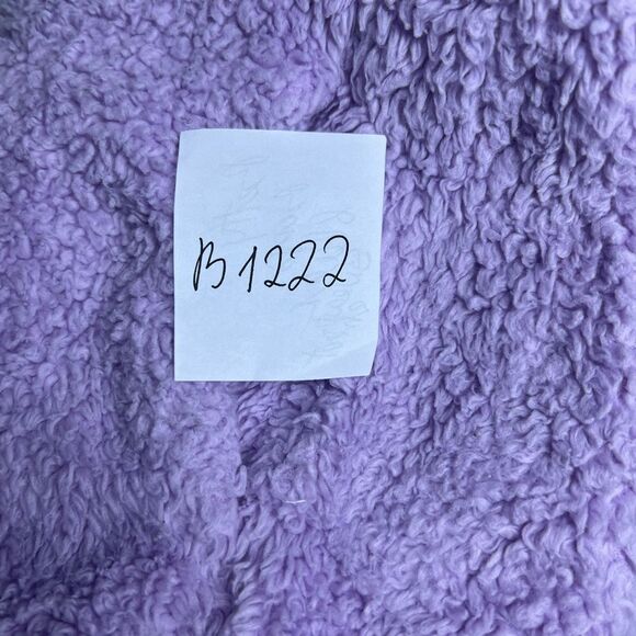 Uniqlo Purple Shaggy Fuzzy Kids Jacket Size 11-12 - Picture 8 of 8